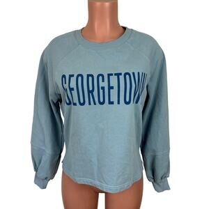 Boat House Apparel Georgetown Crewneck Sweatshirt Small blue boxy spellout